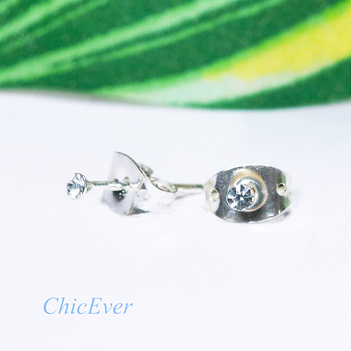 20x Mini-Ohrstecker mini 8305 - silber - zum Schließen ins Bild klicken